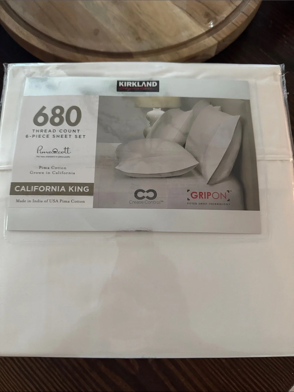 Kirkland Signature 680 Thread Count California King Sheet Set - White